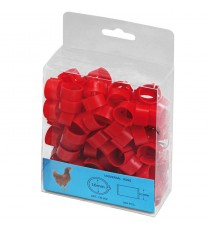 Anilla plástica 16mm Gallinas (100 und) Rojo